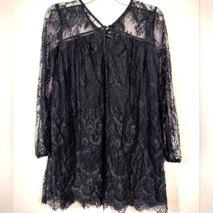 Elegant Black Lace Dress By Xhiliration